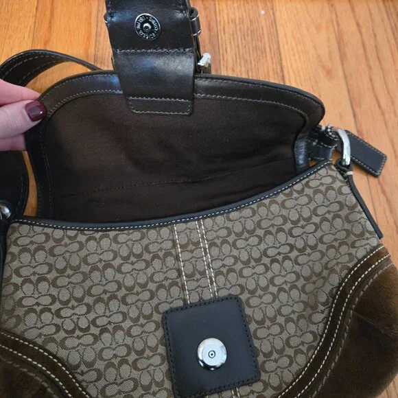 Coach Brown Suede Y2K soho shoulder bag - Picture 12 of 16